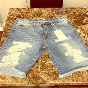 Denim Bermuda Shorts
